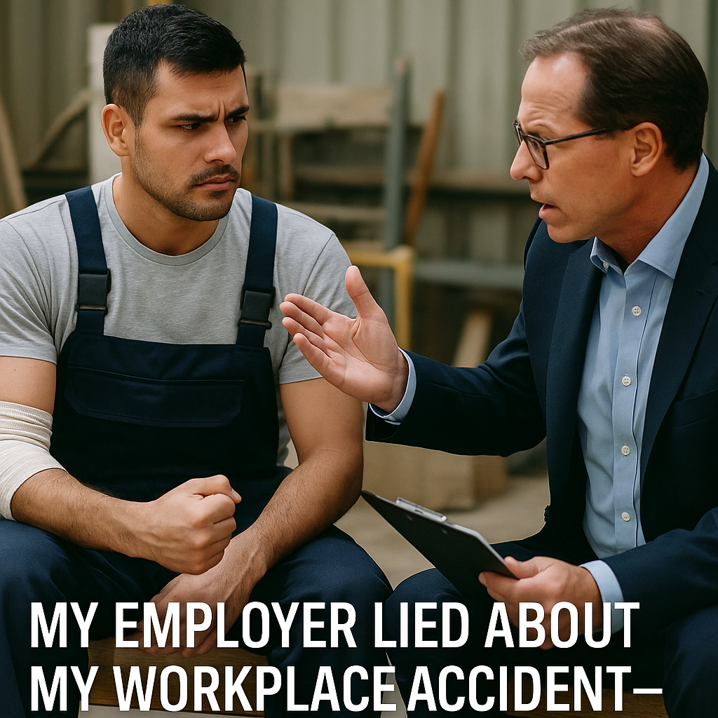 employer lied about workplace accident Illinois