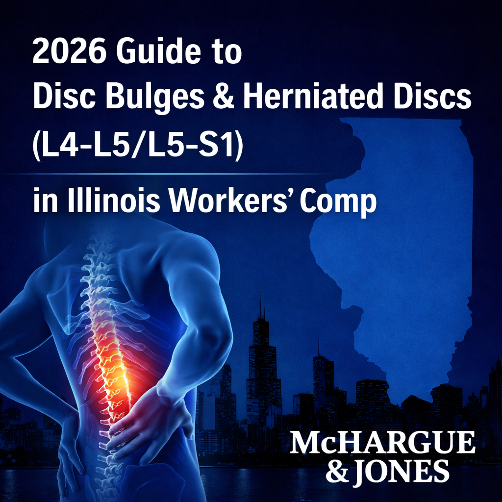 Disc Bulge & Herniated Disc (L4-L5/L5-S1) in Illinois Workers’ Compensation: Sciatica, Surgery & Settlement Guide