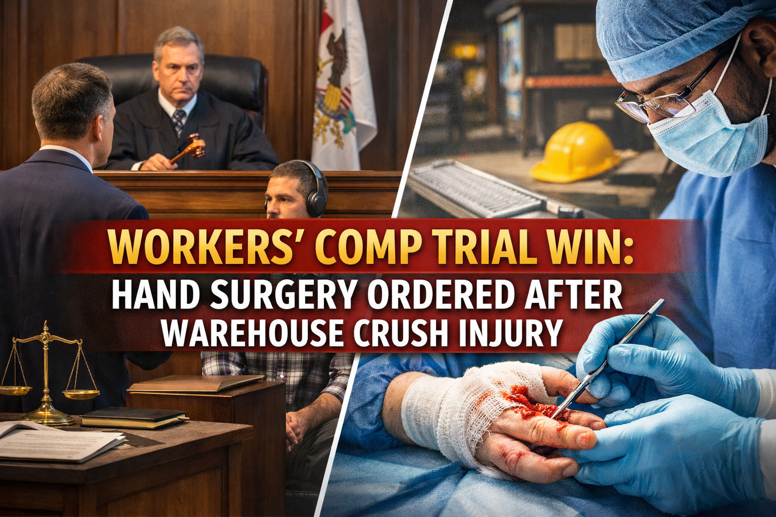 Workers’ Comp Trial Win in Chicago: Judge Orders Hand Surgery After Crush Injury