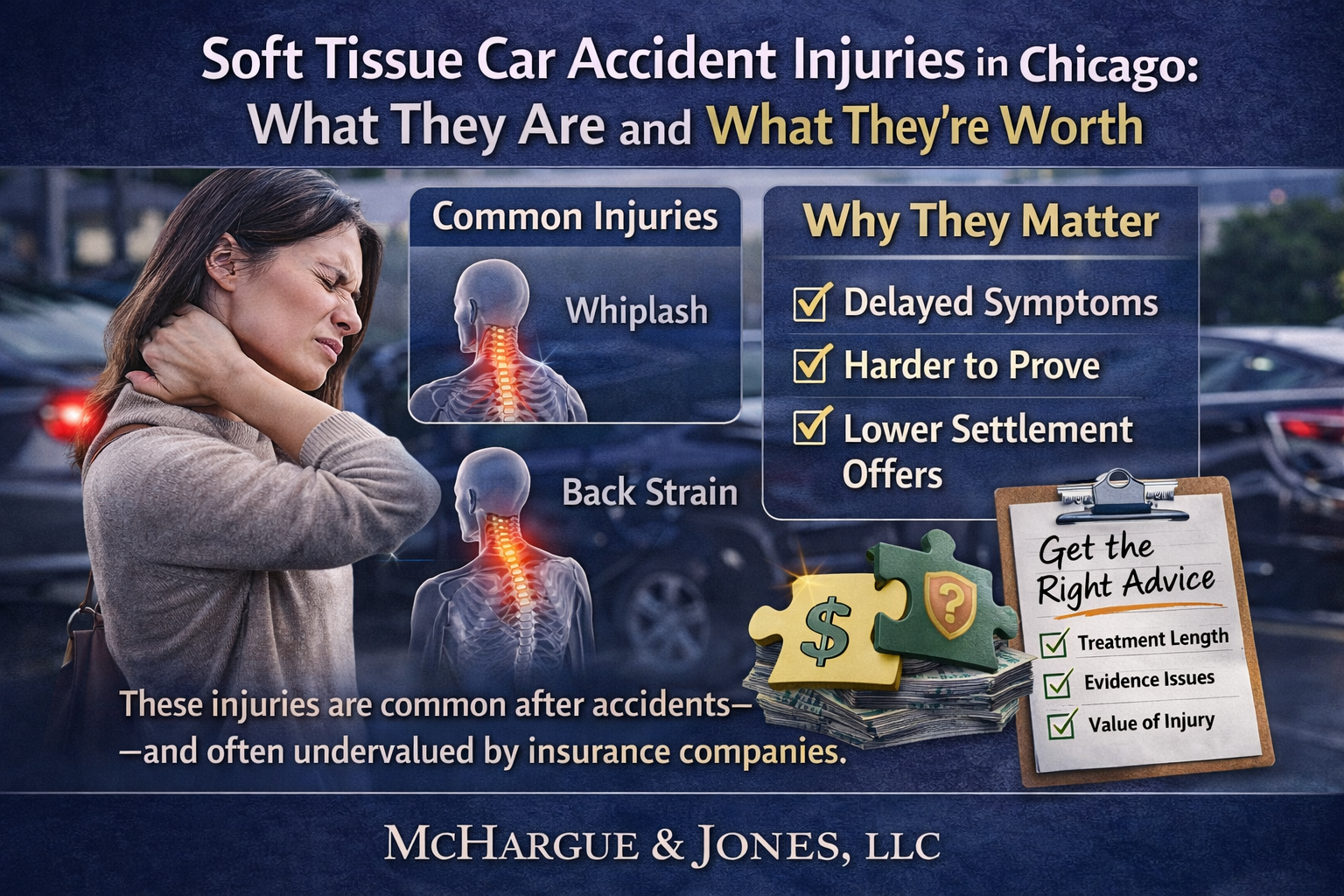 Soft Tissue Car Accident Injuries in Chicago: What They Are and What They’re Worth
