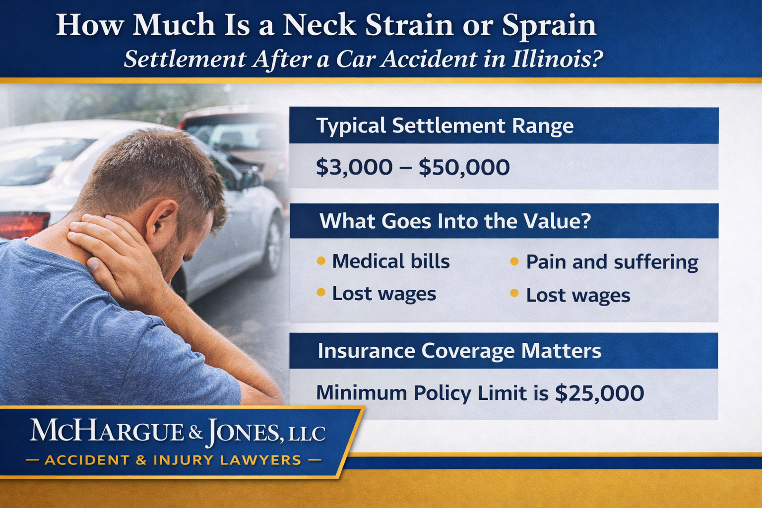 How Much Is a Neck Strain Settlement Worth in Illinois After a Car Accident?