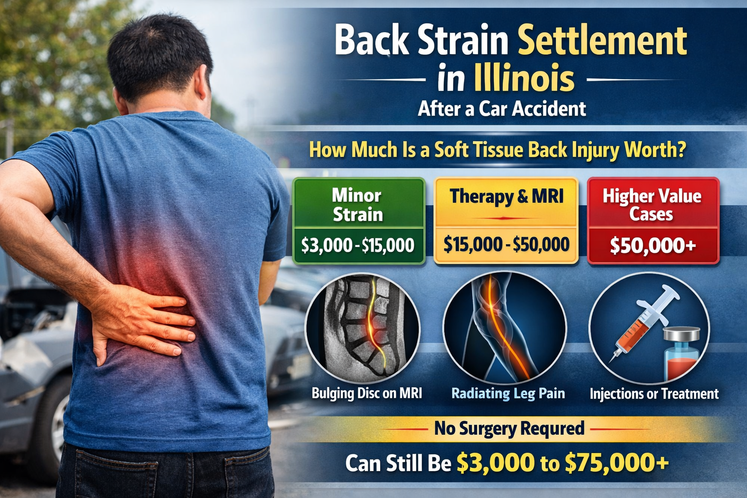Back Strain Settlement Illinois: How Much Is a Back Injury Worth After a Car Accident?