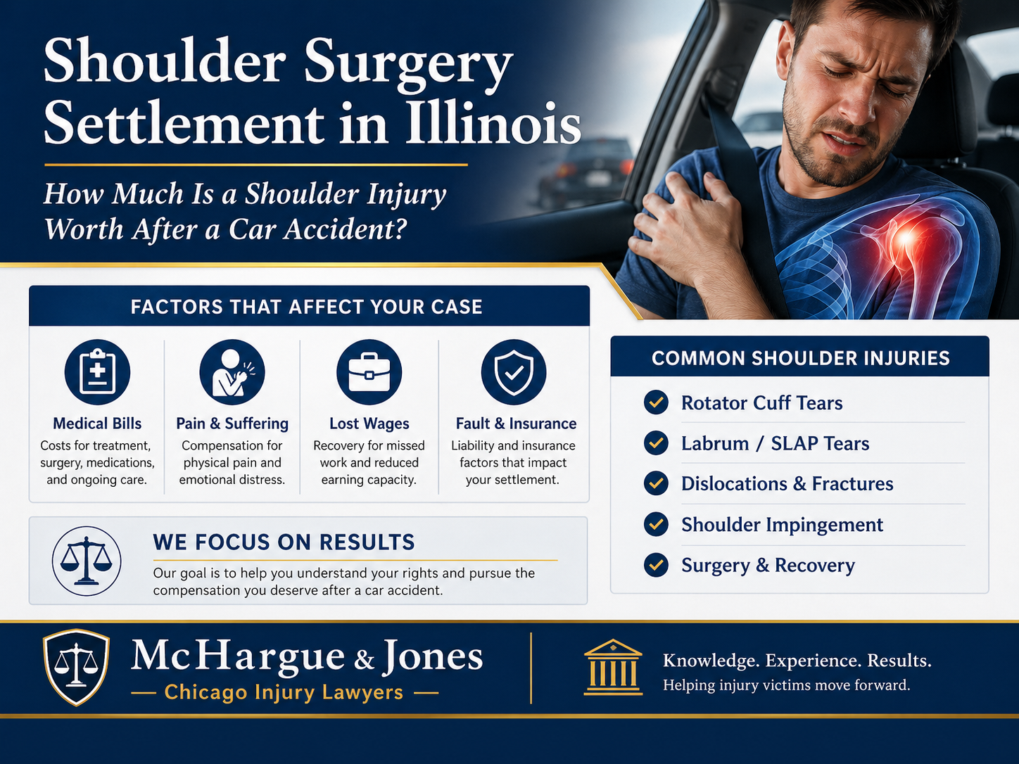 Shoulder Surgery After a Car Accident in Illinois: How Much Is My Case Worth?