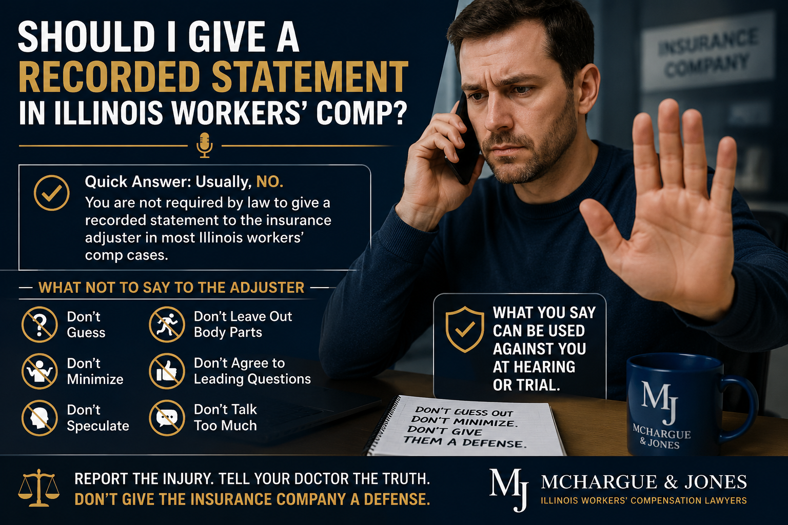 Should I Give a Recorded Statement in Illinois Workers’ Comp?
