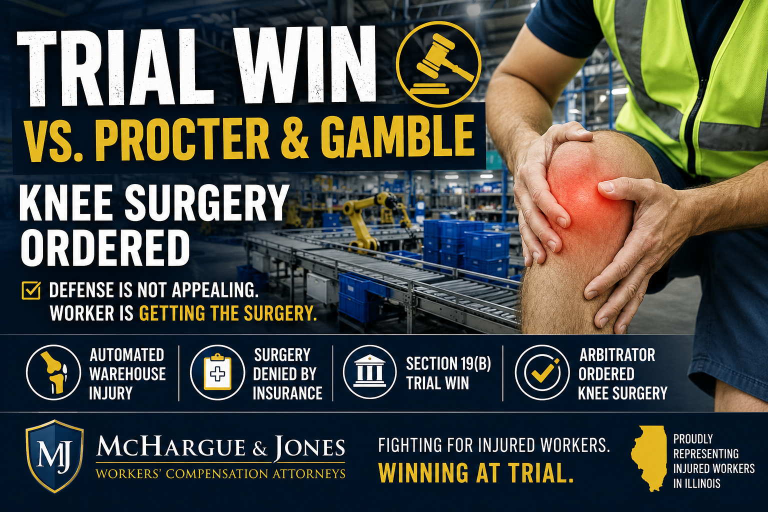 IME Denied Knee Surgery After Warehouse Injury — We Won at Trial